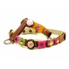 Harnais pour Chienne Rose avec Fleurs – Vintage